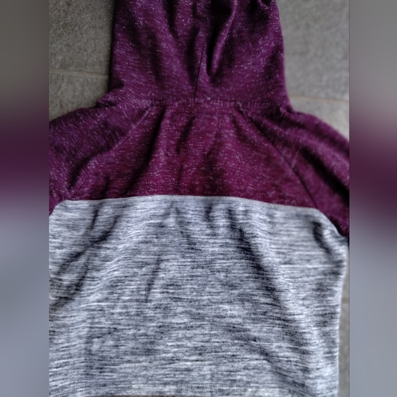 Reflex Womens medium Love Logo Pullover Blended Cotton Burgundy Hoodie crop top - Picture 7 of 12